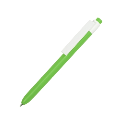 RETRO, ручка шариковая, зеленое яблоко, пластик, зеленое яблоко, белый, пластик