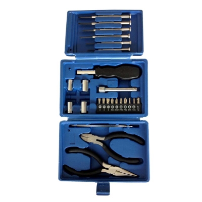 Набор инструментов Stinger, 25 инструментов, в пластиковом кейсе, 164x107x49 мм, синий, синий