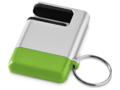 Подставка-брелок для мобильного телефона «GoGo», зеленый, серебристый, пластик