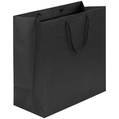 Пакет бумажный Porta L, черный, черный, бумага