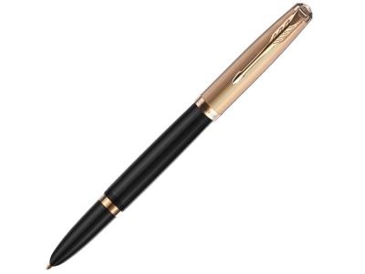 Ручка перьевая Parker 51 Deluxe, F, черный, желтый, металл
