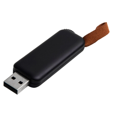 USB flash-карта STRAP (16Гб), черный, 5,6х2,3х0,8см, пластик, черный, пластик