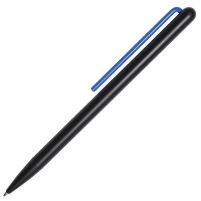 Шариковая ручка GrafeeX в чехле, черная с синим, черный, металл; алюминий