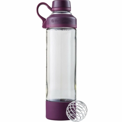 Спортивная бутылка-шейкер Mantra, фиолетовая (сливовая), фиолетовый, бордовый, нержавеющая сталь, стекло, силикон