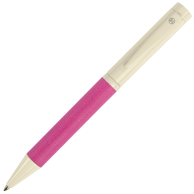 PROVENCE, ручка шариковая, хром/розовый, металл, PU, розовый, латунь, pu