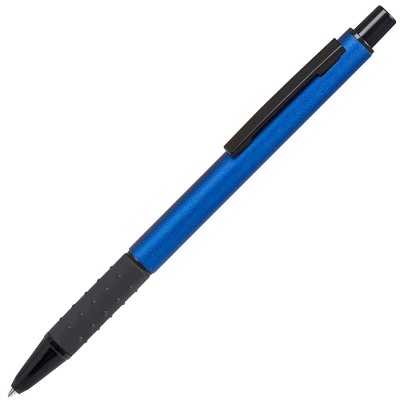 CACTUS, ручка шариковая, синий/черный, алюминий, прорезиненный грип, синий, алюминий, прорезиненная поверхность