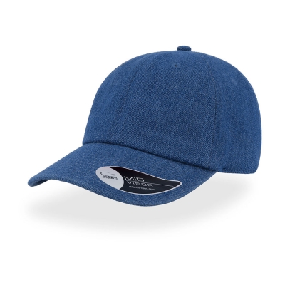 Бейсболка "DAD HAT", 6 клиньев, металлическая застежка, светлый джинс, 100% хлопок, 280 г/м2, синий, хлопок 100%, плотность 250 г/м2