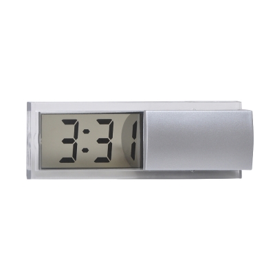 Часы электронные "Minimum",  серебристые, 10*3*3 см, пластик, серебристый, пластик