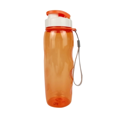 Пластиковая бутылка Сингапур, оранжевая, оранжевый