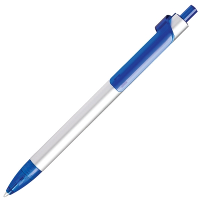PIANO, ручка шариковая, серебристый/синий, металл/пластик, серебристый, синий, металл, пластик