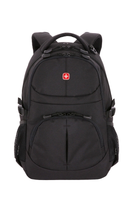 Рюкзак SWISSGEAR чёрный, полиэстер, 33х15х45 см, 22 л, черный