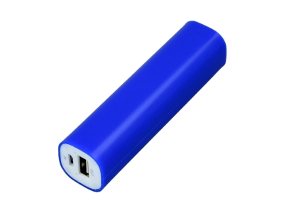 Внешний аккумулятор «Digi» прямоугольной формы, 2600 mAh, синий, пластик