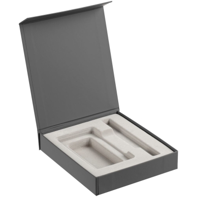Коробка Latern для аккумулятора и ручки, серая, серый, картон, soft touch