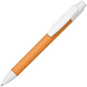ECO TOUCH, ручка шариковая, оранжевый, картон/пластик, оранжевый, картон, пластик