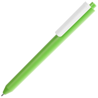 Ручка шариковая Pigra P03 Mat, светло-зеленая с белым, зеленый, белый
