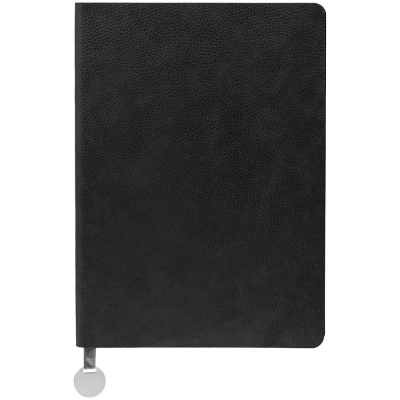 Ежедневник Lafite, недатированный, черный, черный, искусственная кожа; шильд - металл