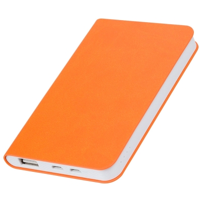 Универсальный аккумулятор  "Softi" (5000mAh), оранжевый, 7,5х12,1х1,1см, искусственная кожа, пл, оранжевый, кожа искусственная, пластик