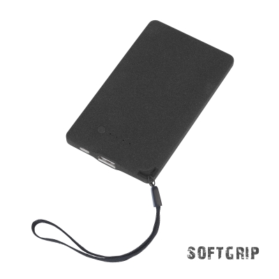 Зарядное устройство "Камень" с покрытием soft grip, 4000 mAh в подарочной коробке, черный, пластик/soft grip Зарядное устройство "Камень" с покрытием soft grip, 4000 mAh в подарочной коробке, черный, пластик/soft grip