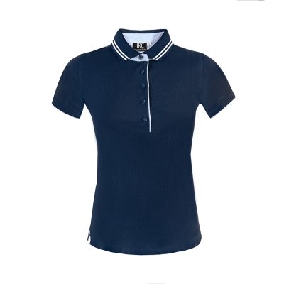 Рубашка поло женская RODI LADY, темно-синий,  L, 100% хлопок, 180 г/м2, синий, джерси,100% хлопок, плотность 180 г/м2