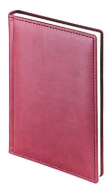 Ежедневник Альт VELVET A5 146х206мм недатир. искусст. кожа 136л белые страницы белый срез книжный переплет линейка бордовый