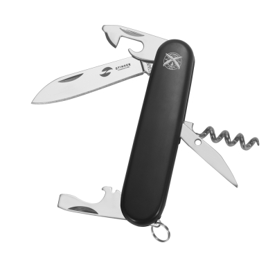 Нож перочинный Stinger, 90 мм, 10 функций, материал рукояти: АБС-пластик (чёрный), черный, пластик