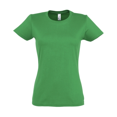 Футболка женская IMPERIAL WOMEN, ярко-зеленый_XL, 100% хлопок, 190 г/м2, зеленый, полугребенной хлопок 100%, плотность 190 г/м2, джерси