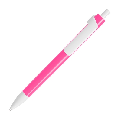 FORTE NEON, ручка шариковая, неоновый розовый/белый, пластик, розовый, белый, пластик