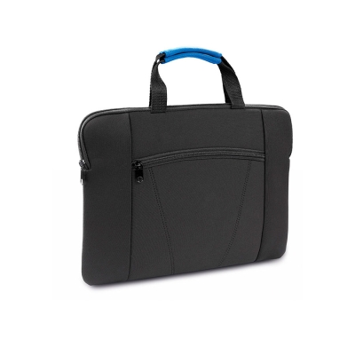 Конференц-сумка XENAC, черный/синий, 38 х 27 см, 100% полиэстер, синий, черный, 100% полиэстер