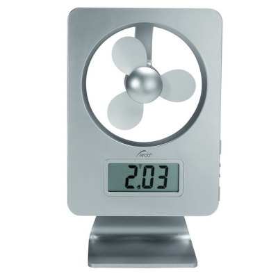 Вентилятор с USB разъемом и термометром, пластик/металл