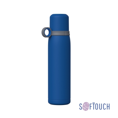 Термос "Урал" 600 мл, покрытие soft touch, синий, нержавеющая сталь/soft touch/пластик