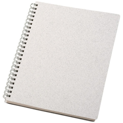 Блокнот Bianco формата A5 на гребне, белый, хлопок