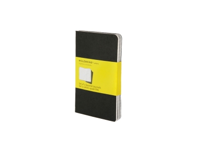 Набор записных книжек Cahier, Pocket (в клетку), А6, черный, картон, бумага