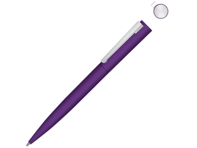 Ручка шариковая металлическая «Brush Gum», soft-touch, фиолетовый, soft touch