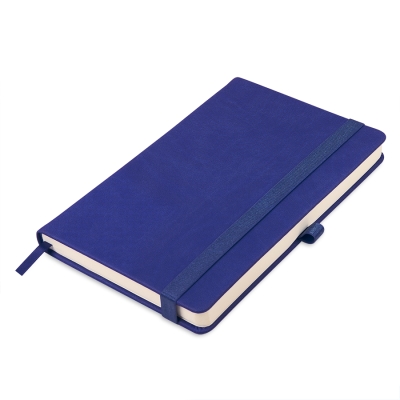 Ежедневник недатированный HAMILTON, A5, темно-синий, кремовый блок, синий, pu velvet