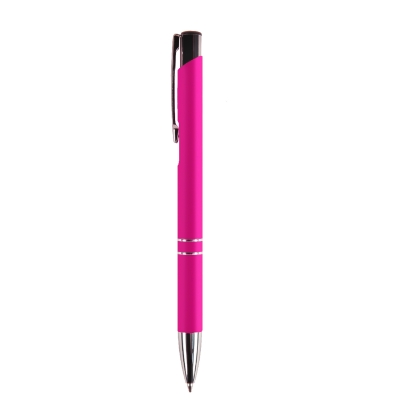 Ручка MELAN soft touch, розовый, металл