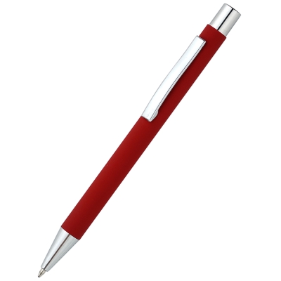 Ручка металлическая Rebecca софт-тач, красная, красный