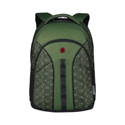 Рюкзак WENGER Sun 16'', зеленый со светоотражающим принтом, полиэстер, 35x27x47 см, 27 л, зеленый