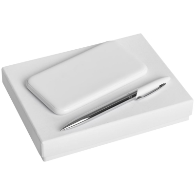 Набор Hand Hunter Catch, белый, белый, покрытие софт-тач; переплетный картон, ручка - металл, покрытие софт-тач; аккумулятор - пластик