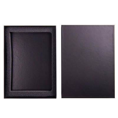 Коробка подарочная для ежедневника с ложементом, размер 14,5  х 20,5  см, черный, картон