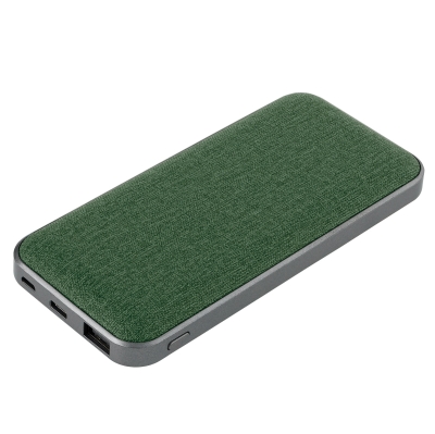 Внешний аккумулятор Tweed PB 10000 mAh, зеленый, зеленый, пластик