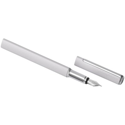 Ручка перьевая PF One, серебристая, серебристый, металл