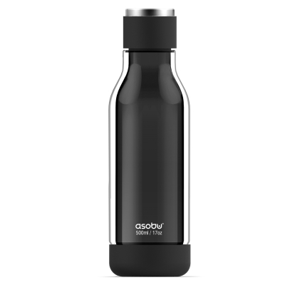 Термобутылка INNER PEACE, 500 мл, полупрозрачная черная, #000000, пластик