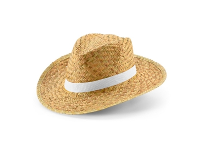 Шляпа из натуральной соломы «JEAN POLI», белый, полиэстер, растительные волокна