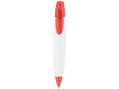 Ручка пластиковая шариковая «Флагман», белый, красный, пластик