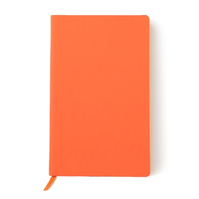 Блокнот Lux Touch, оранжевый, кожзам