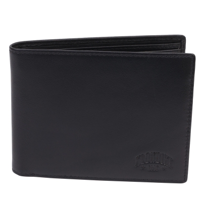 Бумажник KLONDIKE Claim, натуральная кожа в черном цвете, 12 х 2 х 9,5 см, черный