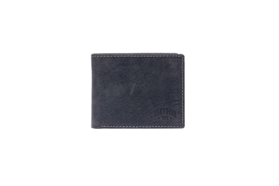Бумажник KLONDIKE Yukon, натуральная кожа в черном цвете, 10,5 х 2,5 х 9 см, черный