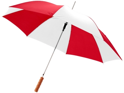 Зонт-трость «Lisa», белый, красный, полиэстер