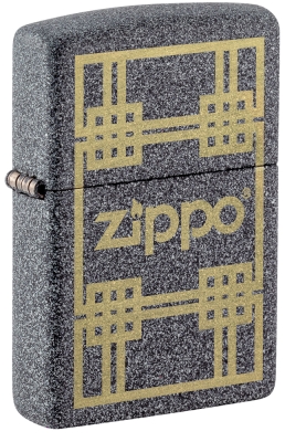 Зажигалка ZIPPO с покрытием Iron Stone, латунь/сталь, серая, матовая, 38x13x57 мм, серый