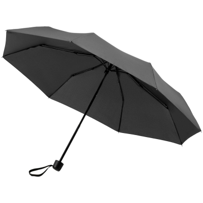 Зонт складной Hit Mini, ver.2, серый, серый, 190t; ручка - пластик, стеклопластик; купол - эпонж, каркас - сталь